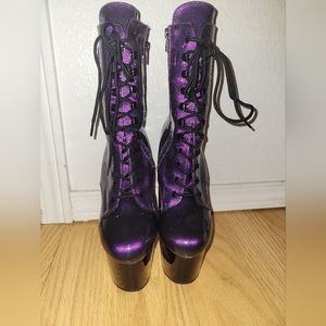 Size 8 purple pleaser boots
